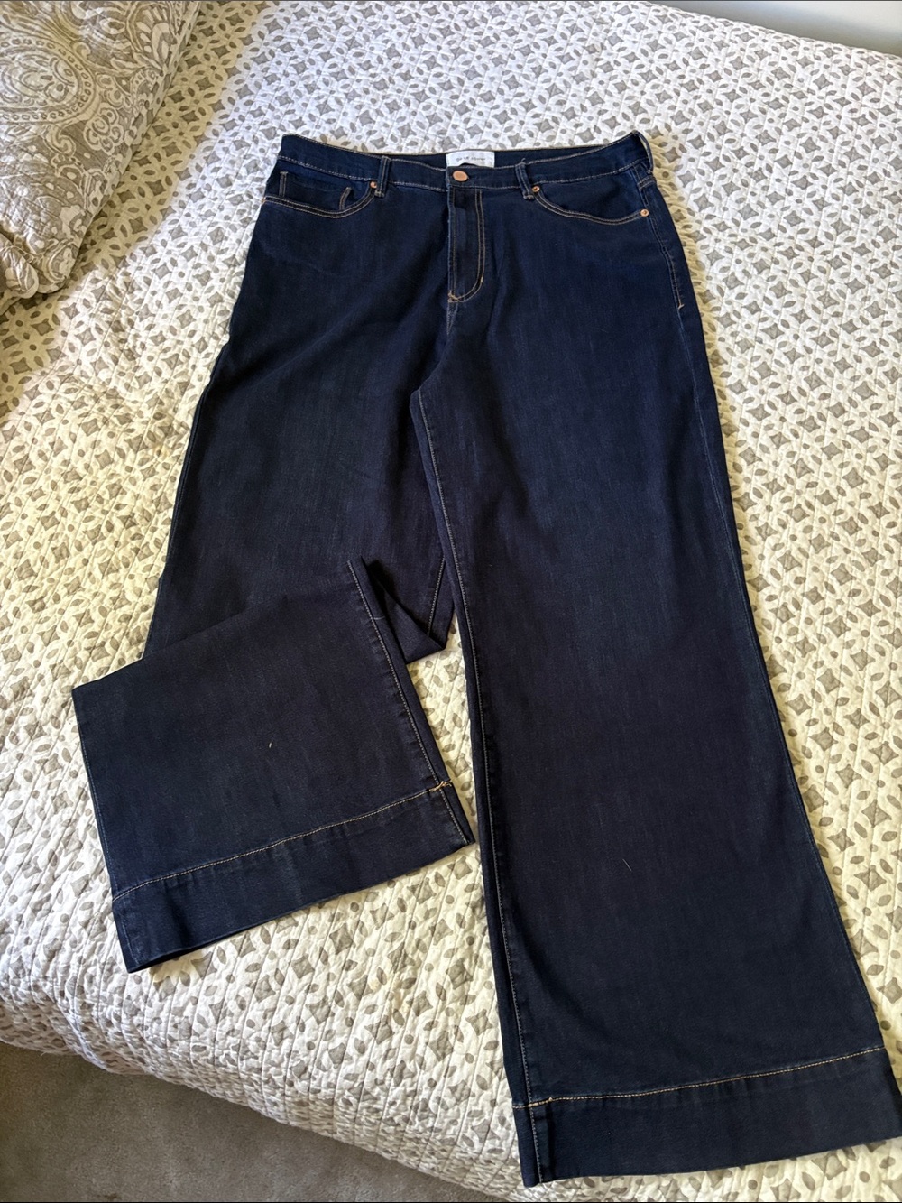 Dear John Dark Blue Wide-Leg Jeans